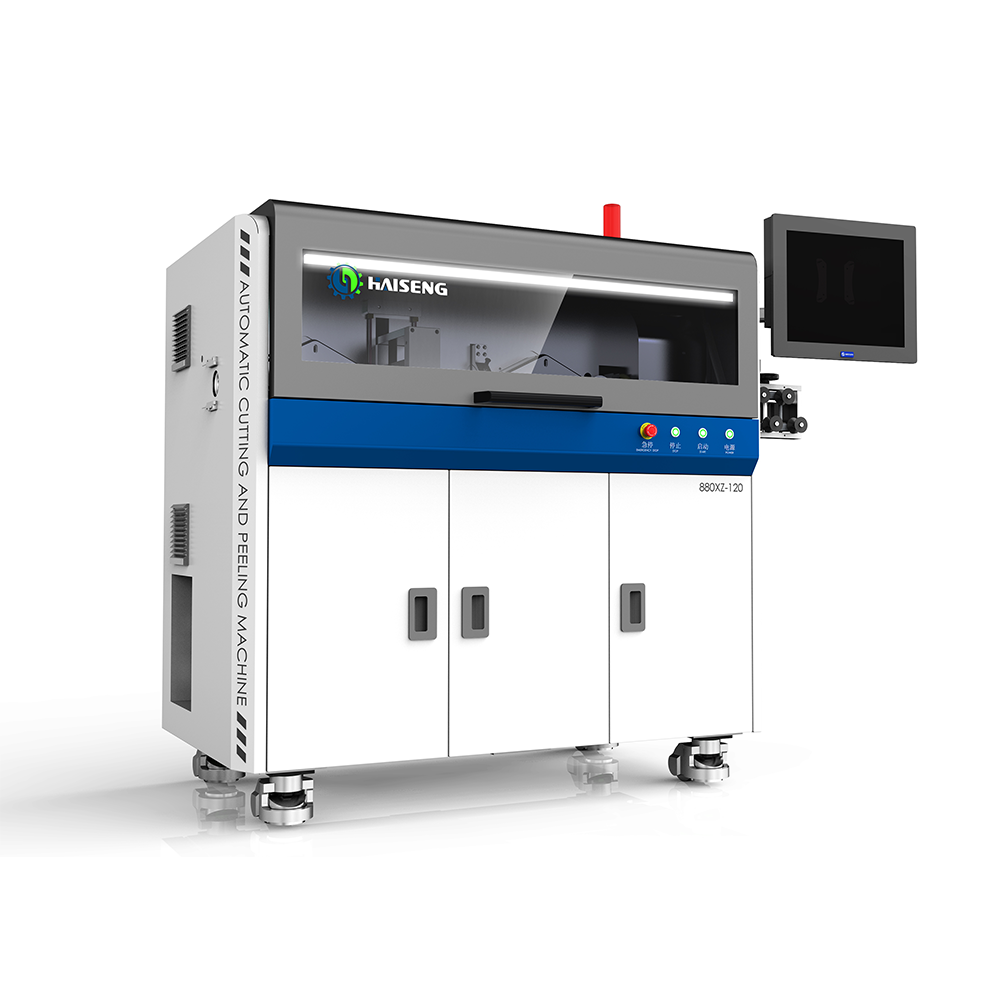 HS-880XZ-120 Totalmente automático fio corte e decapagem máquina (lâmina rotativa)