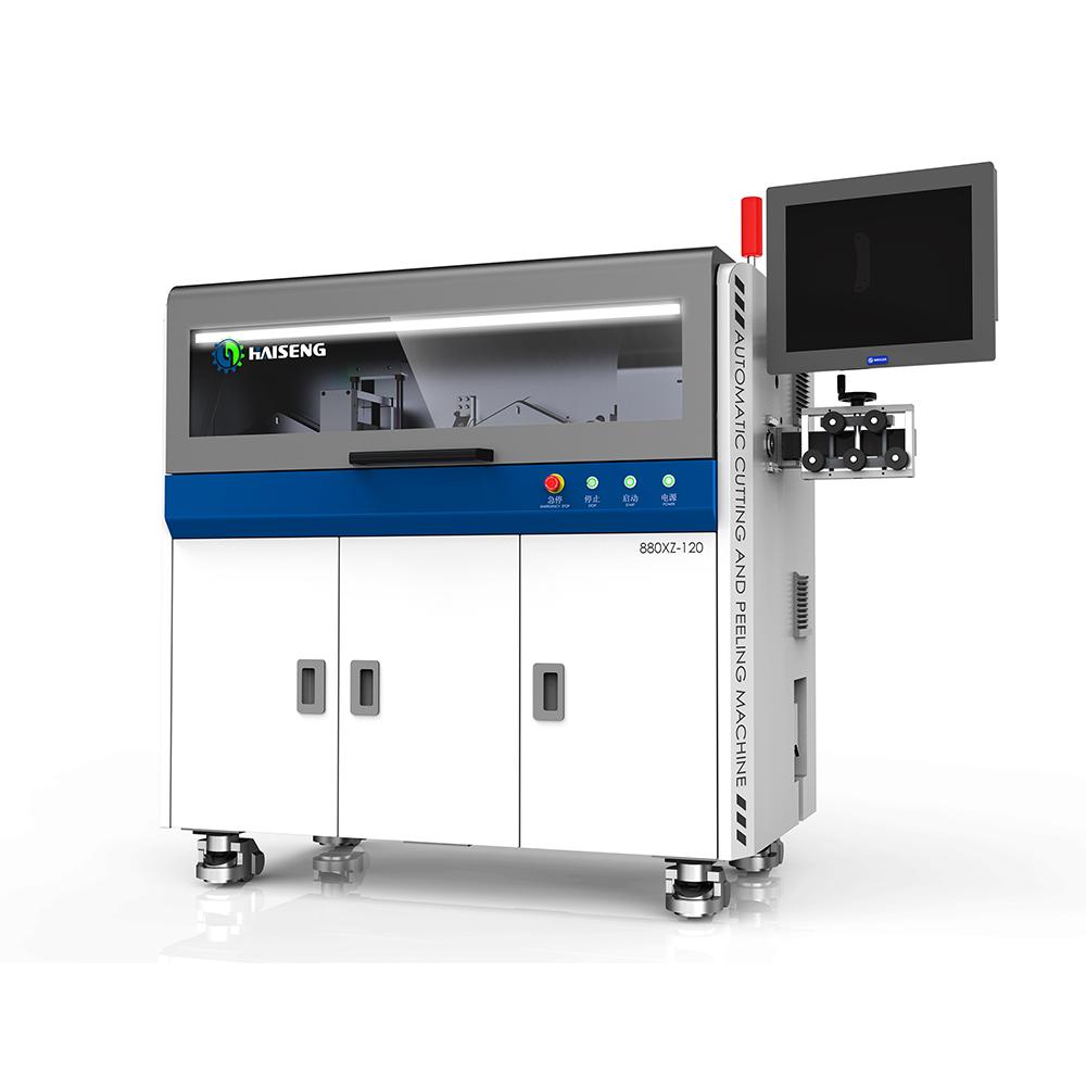 HS-880XZ-120 Totalmente automático fio corte e decapagem máquina (lâmina rotativa)